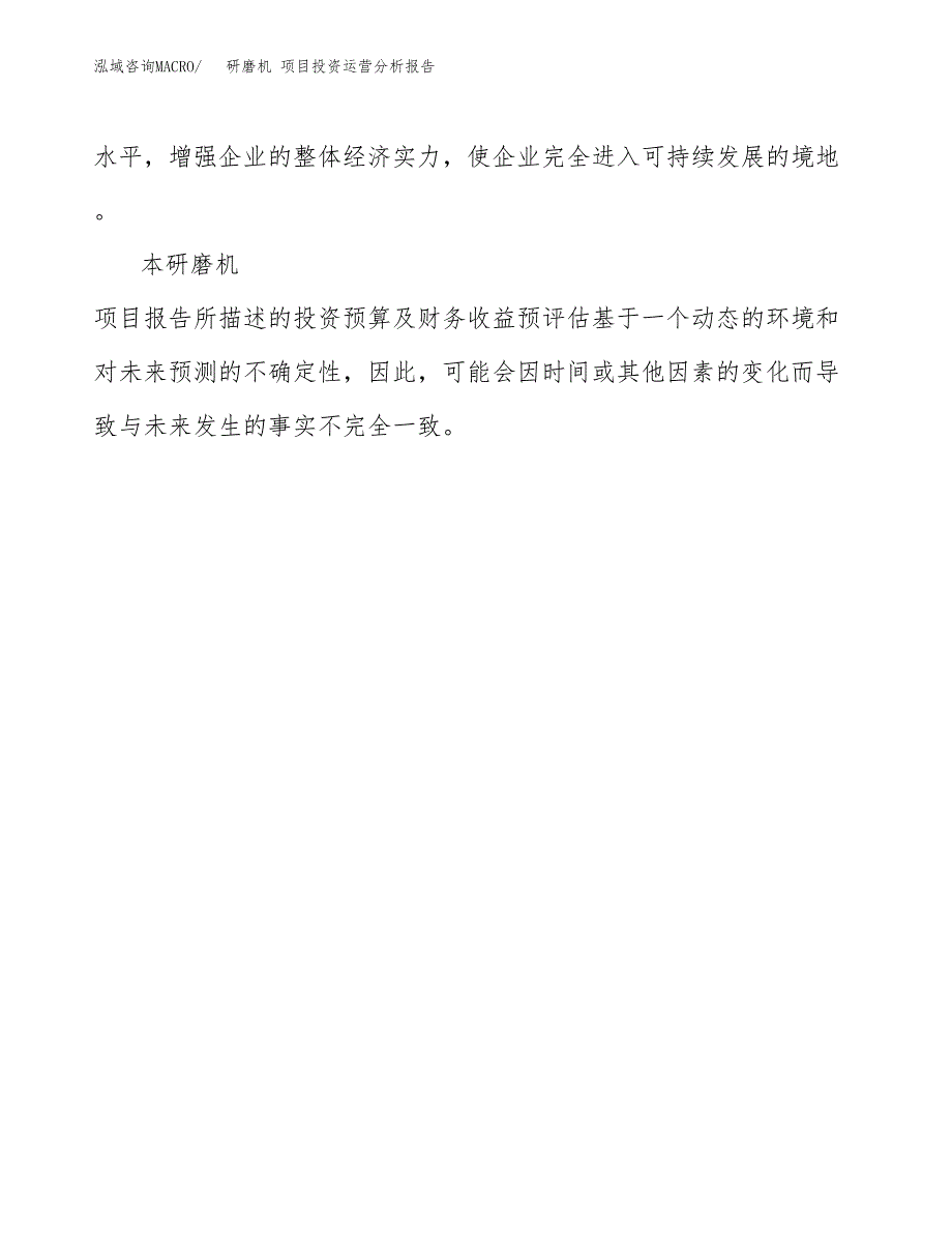 研磨机 项目投资运营分析报告参考模板.docx_第3页