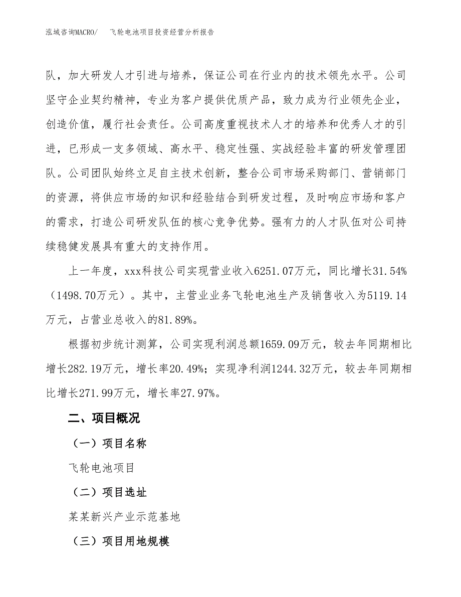 飞轮电池项目投资经营分析报告模板.docx_第3页