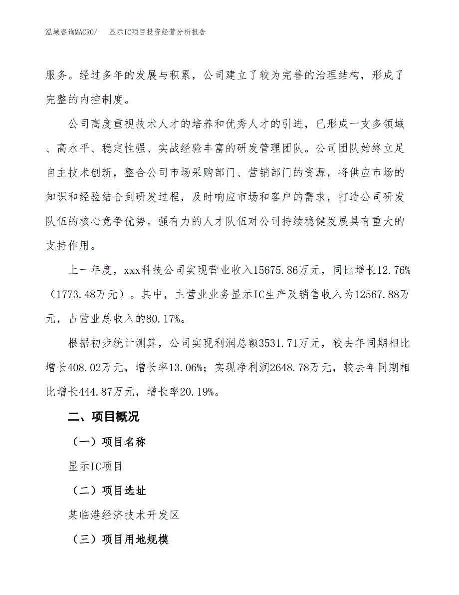 显示IC项目投资经营分析报告模板.docx_第2页