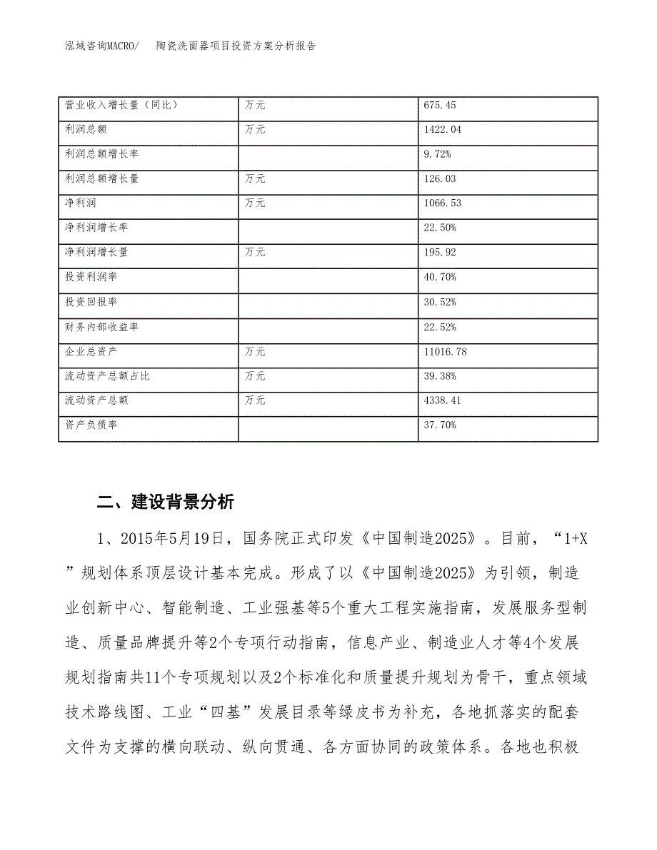 陶瓷洗面器项目投资方案分析报告.docx_第3页