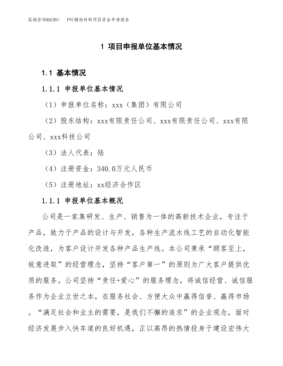 PVC铺地材料项目资金申请报告_第3页