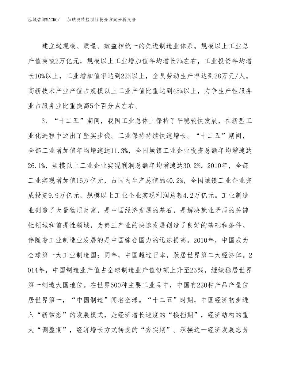 加碘洗精盐项目投资方案分析报告.docx_第5页