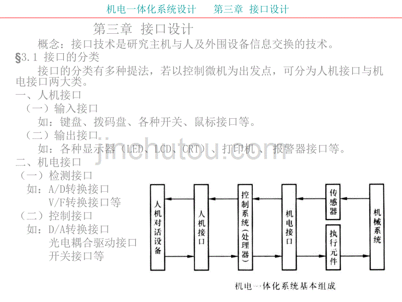 机电一体化第三章 接口设计_第1页