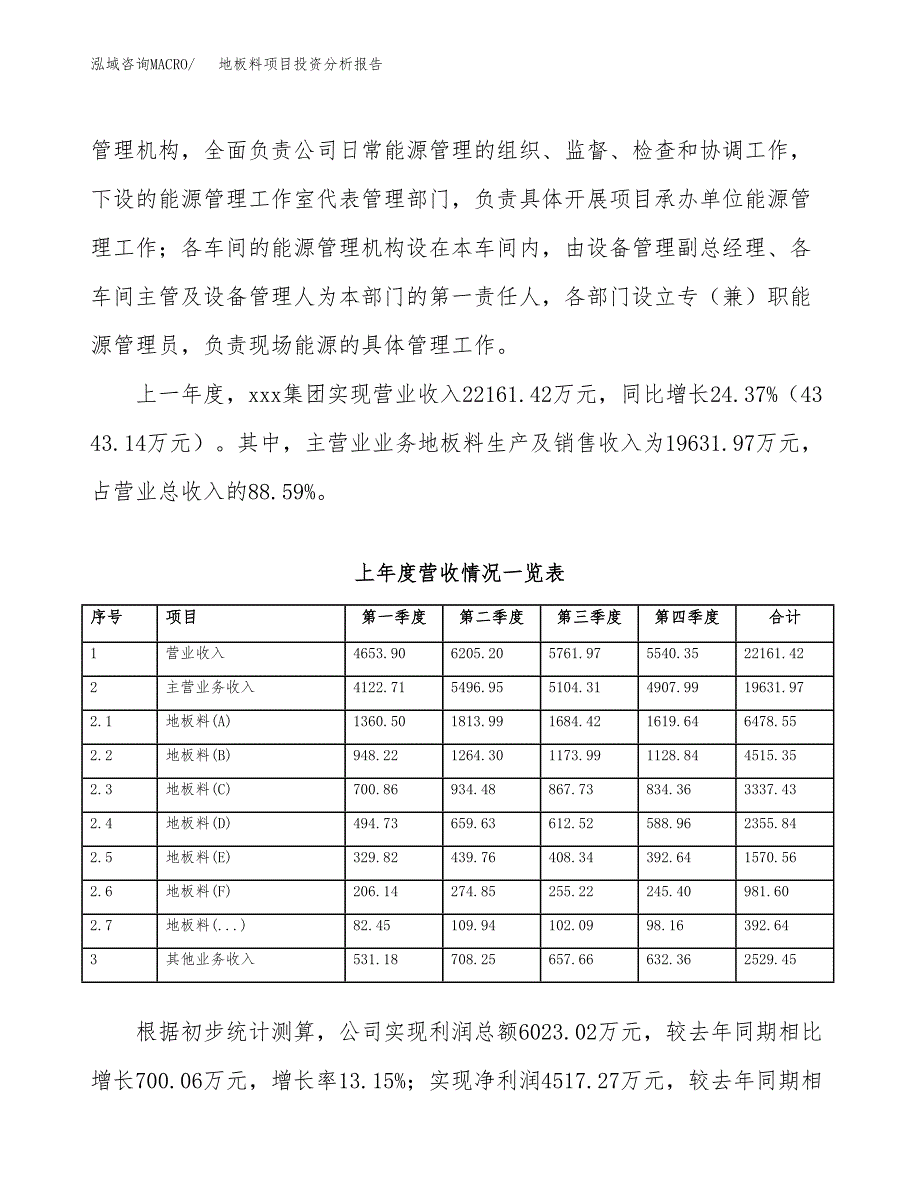 地板料项目投资分析报告（总投资20000万元）（75亩）_第3页