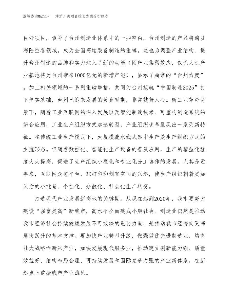 烤炉开关项目投资方案分析报告.docx_第5页