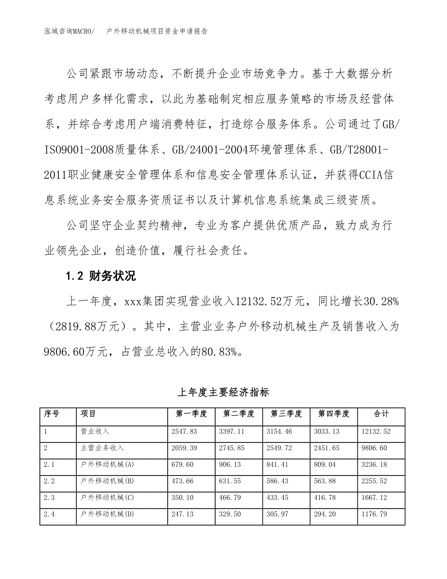 户外移动机械项目资金申请报告_第4页