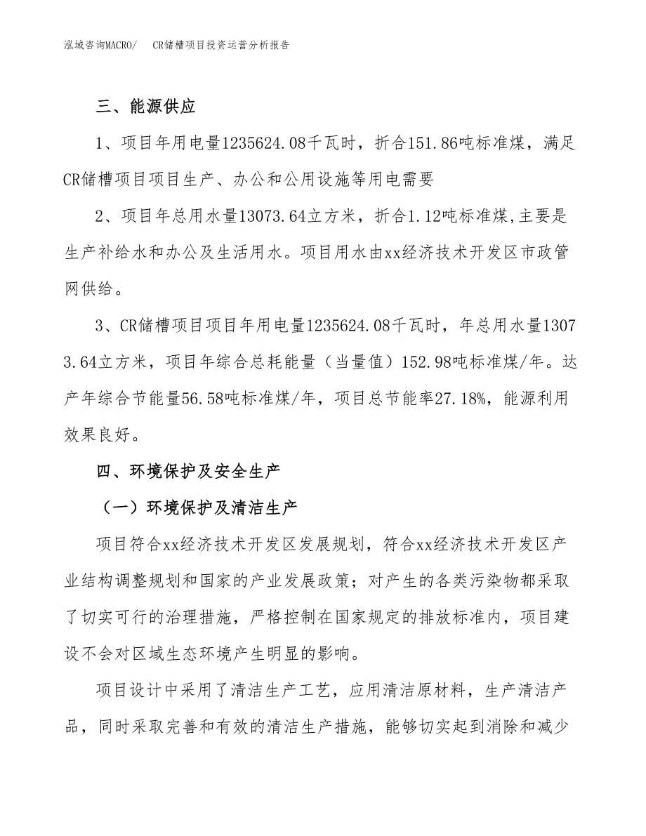 CR储槽项目投资运营分析报告参考模板.docx_第5页