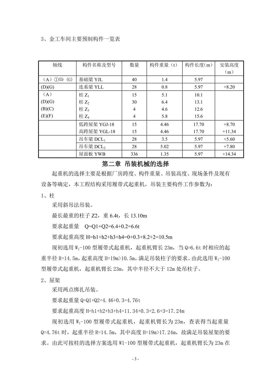 实验报告格式---单层工业厂房的吊装_第5页