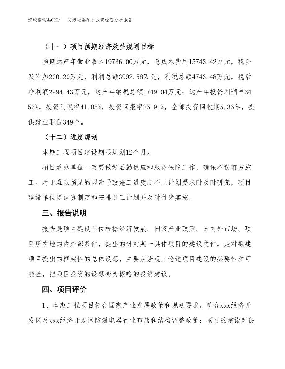 防爆电器项目投资经营分析报告模板.docx_第5页