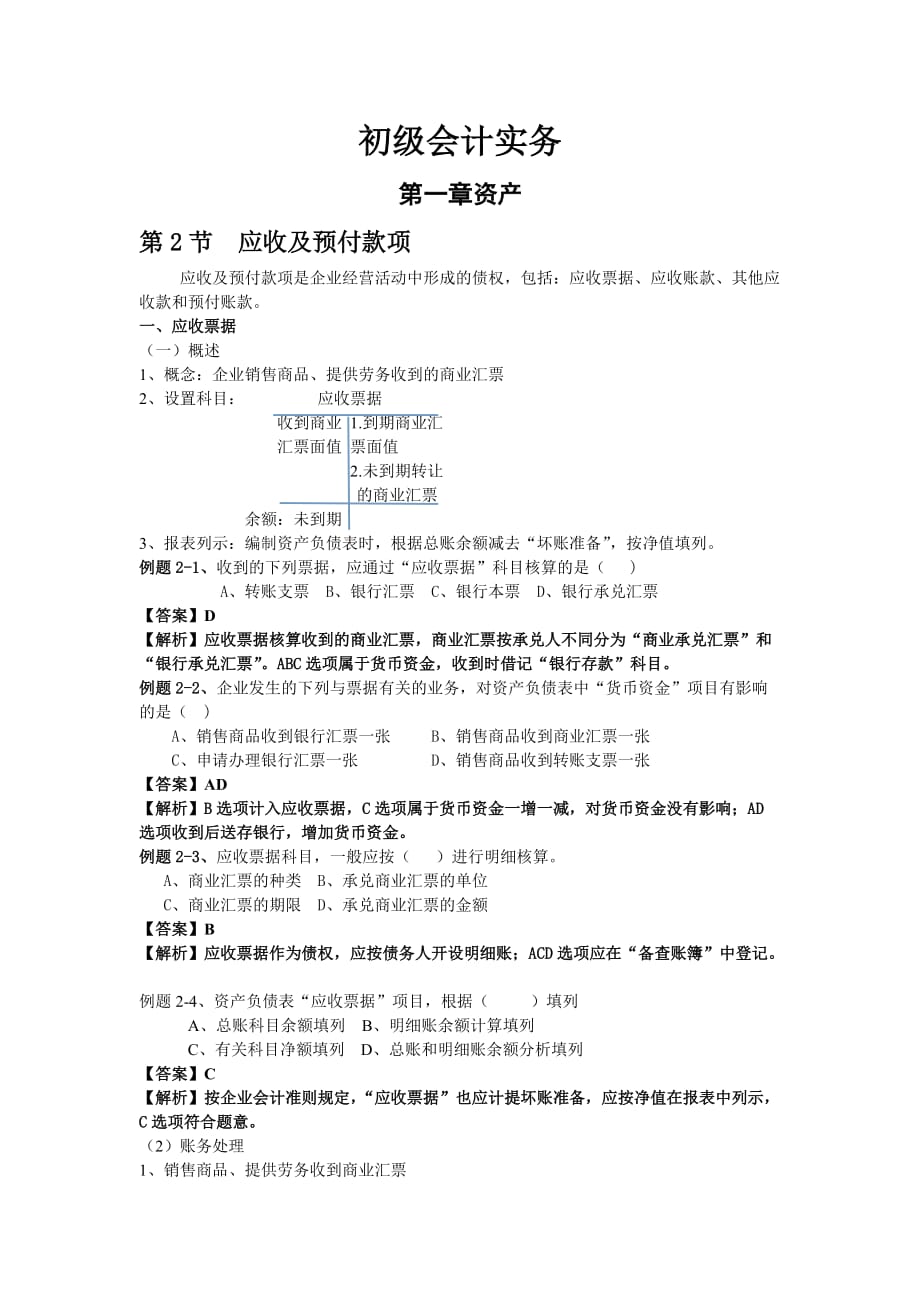 初级会计实务第一章第二节复习_第1页