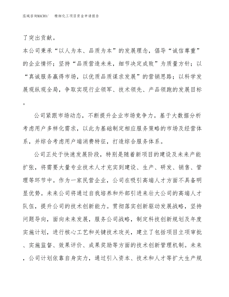 精细化工项目资金申请报告_第4页