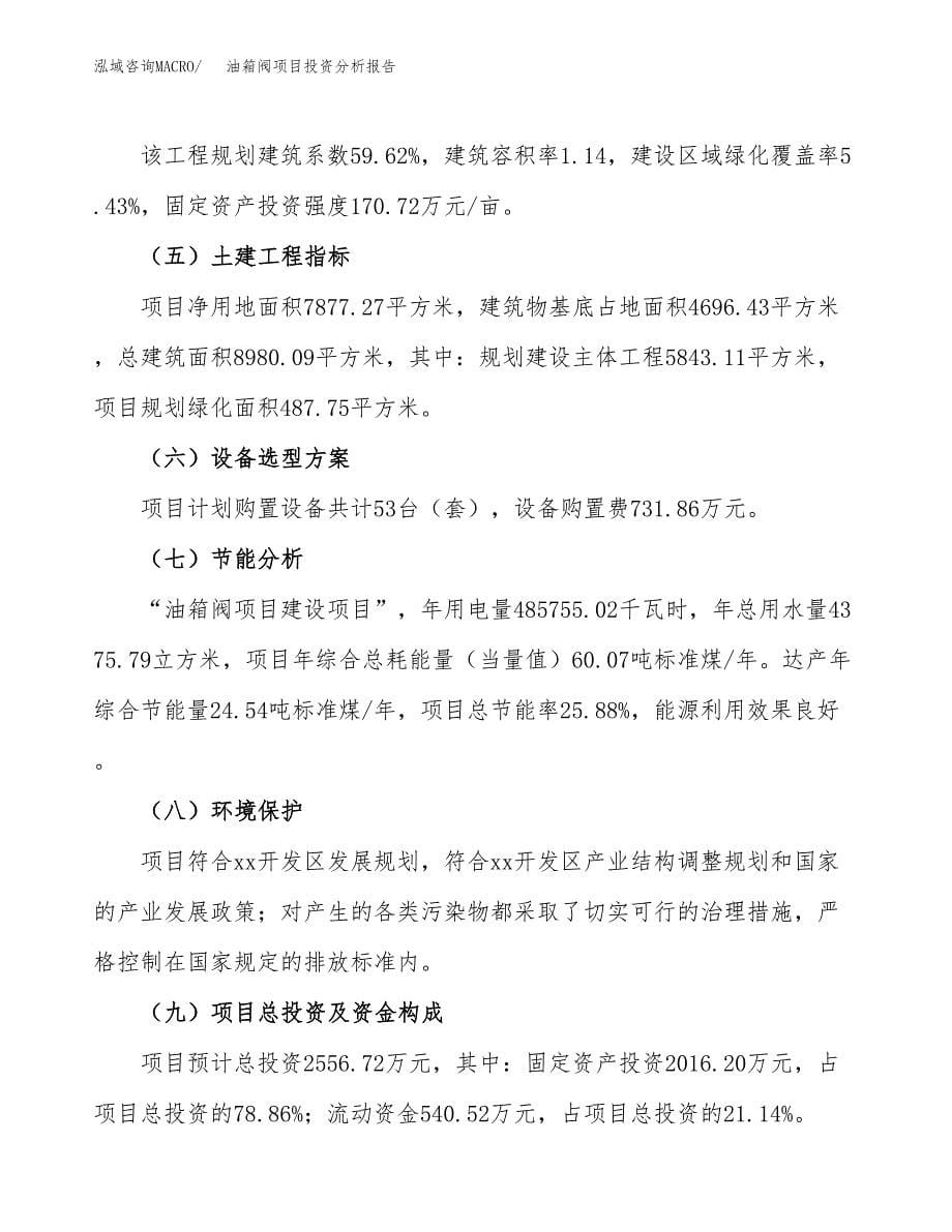 油箱阀项目投资分析报告（总投资3000万元）（12亩）_第5页