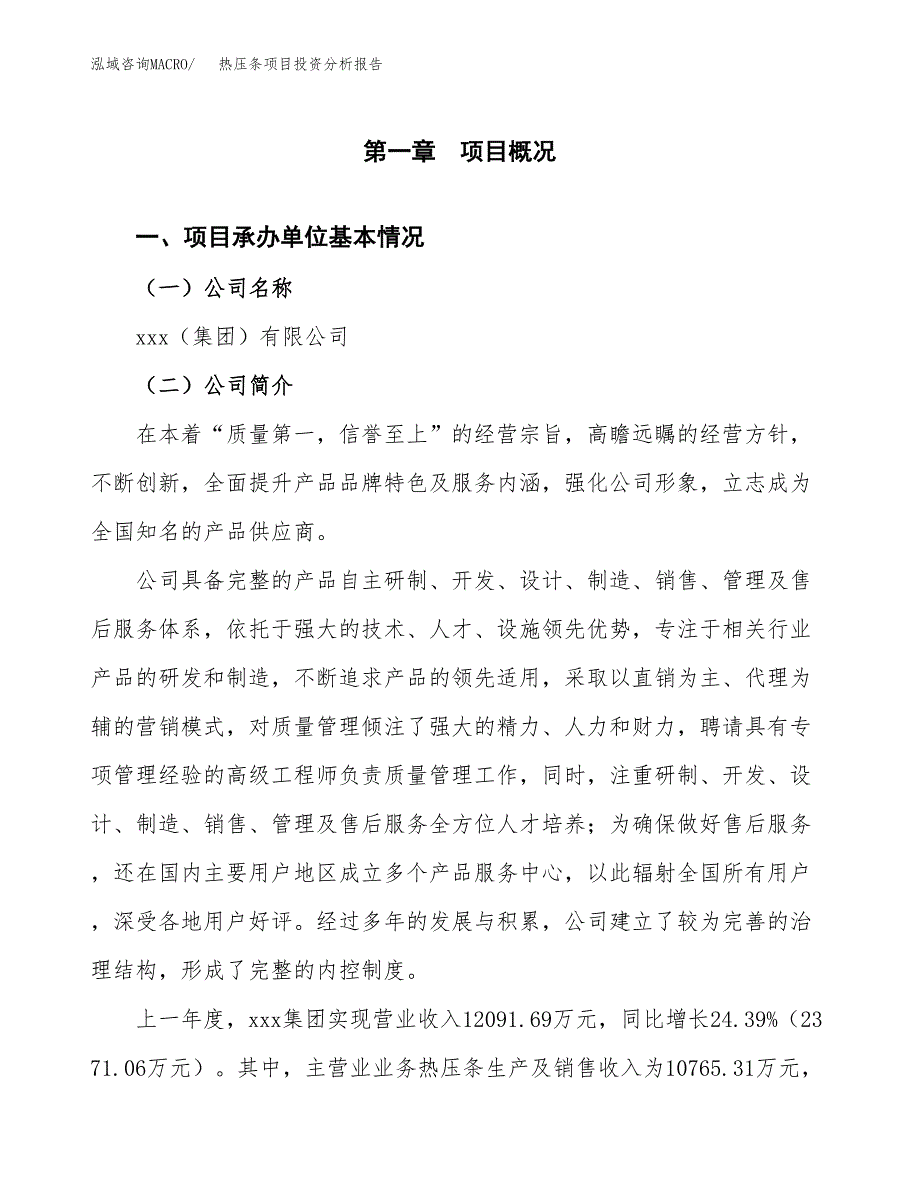 热压条项目投资分析报告（总投资5000万元）（19亩）_第2页