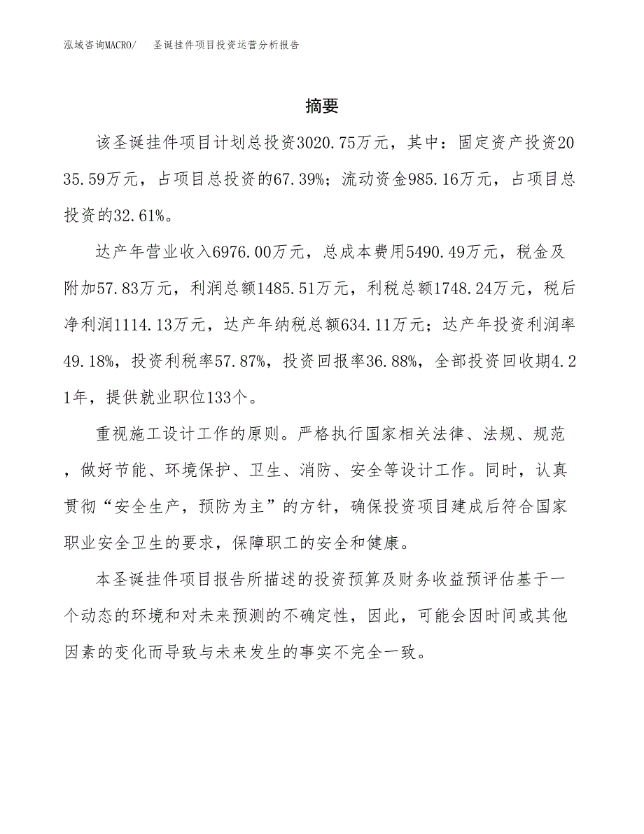 圣诞挂件项目投资运营分析报告参考模板.docx_第2页