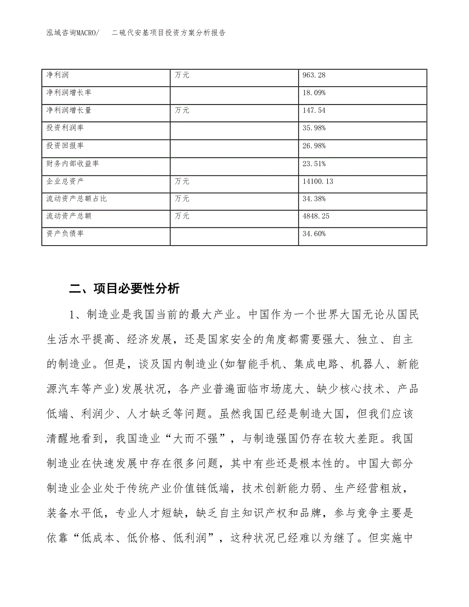 二硫代安基项目投资方案分析报告.docx_第3页