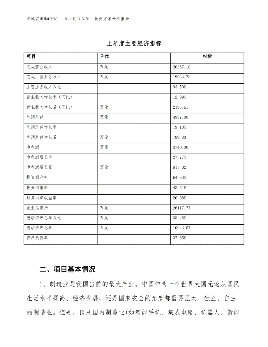 日用化妆品项目投资方案分析报告.docx_第3页