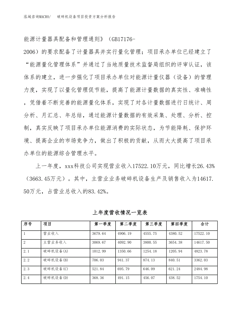 破碎机设备项目投资方案分析报告.docx_第2页