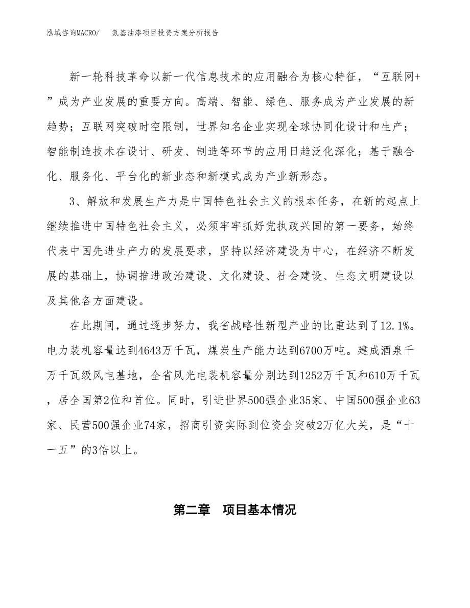 氨基油漆项目投资方案分析报告.docx_第5页