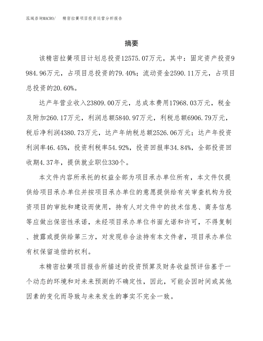 精密拉簧项目投资运营分析报告参考模板.docx_第2页