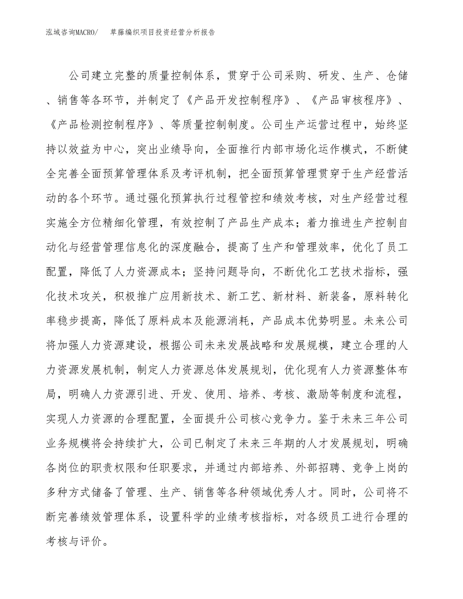 草藤编织项目投资经营分析报告模板.docx_第2页