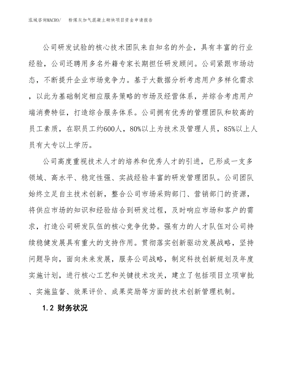 粉煤灰加气混凝土砌块项目资金申请报告_第4页