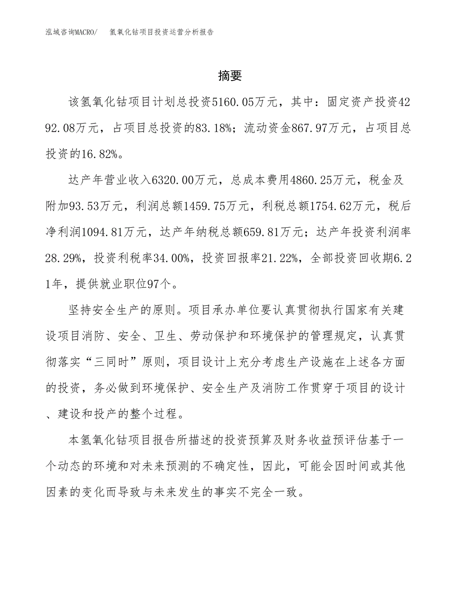 氢氧化钴项目投资运营分析报告参考模板.docx_第2页