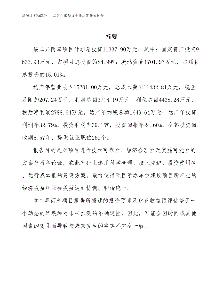 二异丙苯项目投资运营分析报告参考模板.docx_第2页