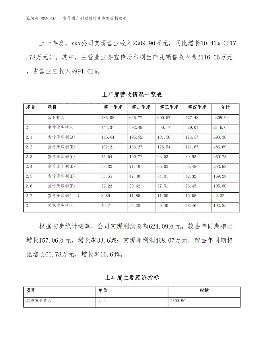 宣传册印刷项目投资方案分析报告.docx_第2页