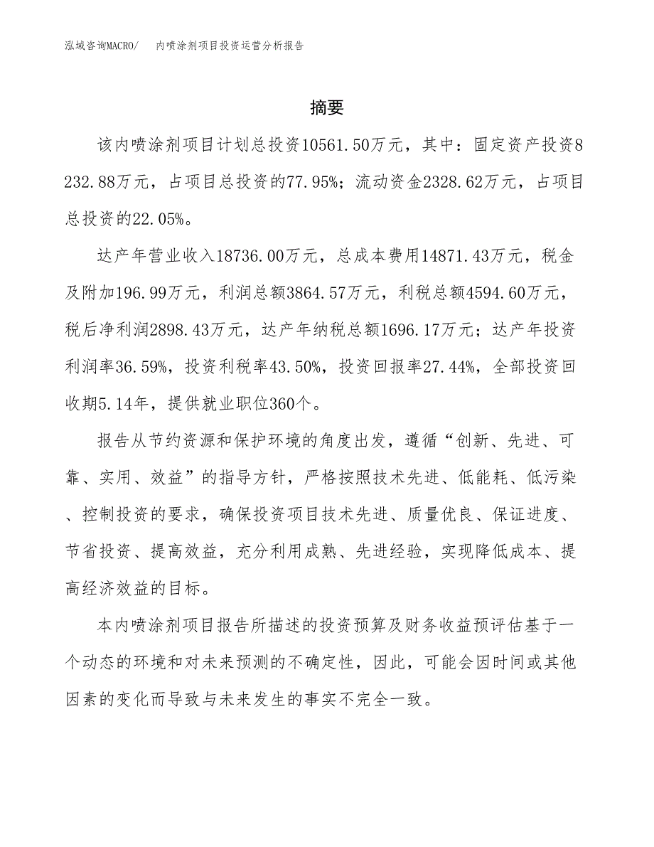 内喷涂剂项目投资运营分析报告参考模板.docx_第2页