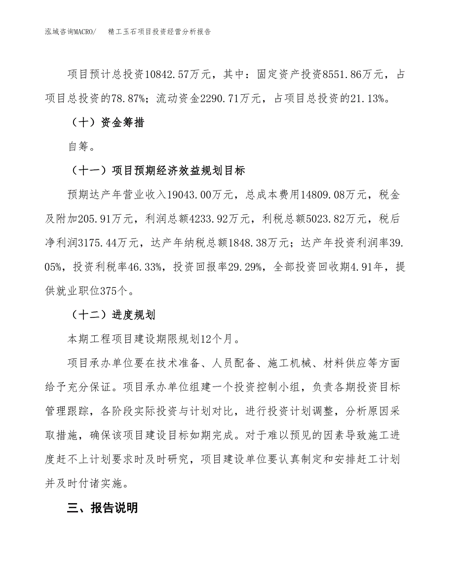 精工玉石项目投资经营分析报告模板.docx_第4页