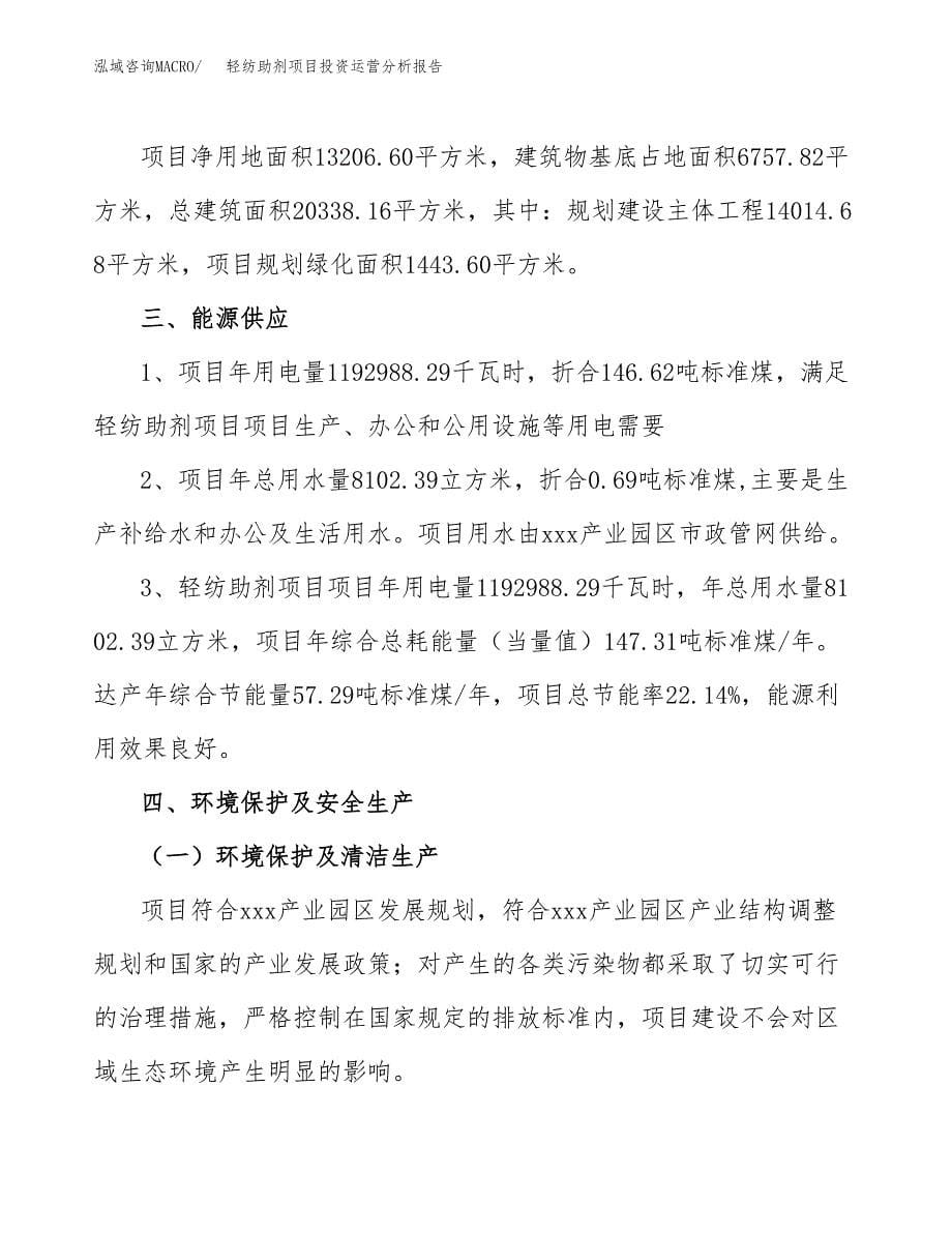 轻纺助剂项目投资运营分析报告参考模板.docx_第5页