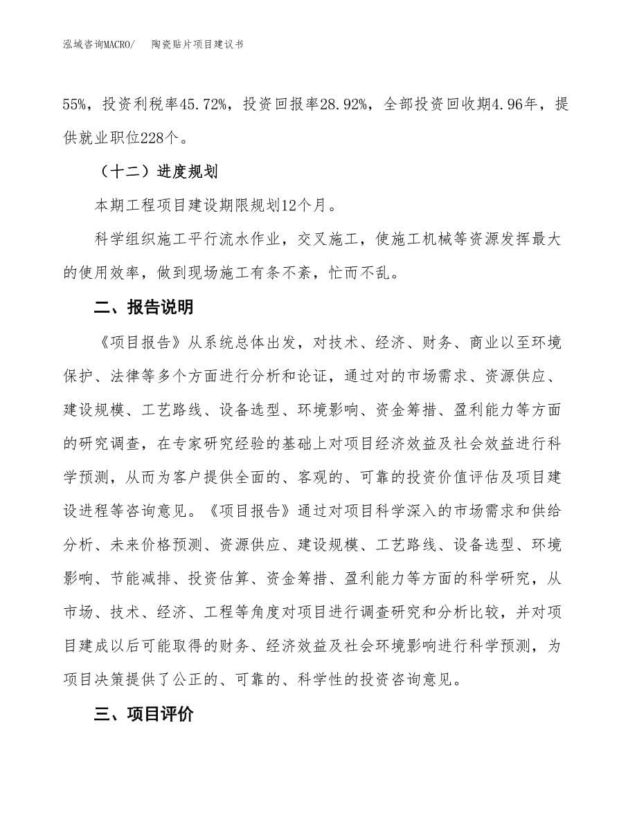 陶瓷贴片项目建议书（可研报告）.docx_第5页