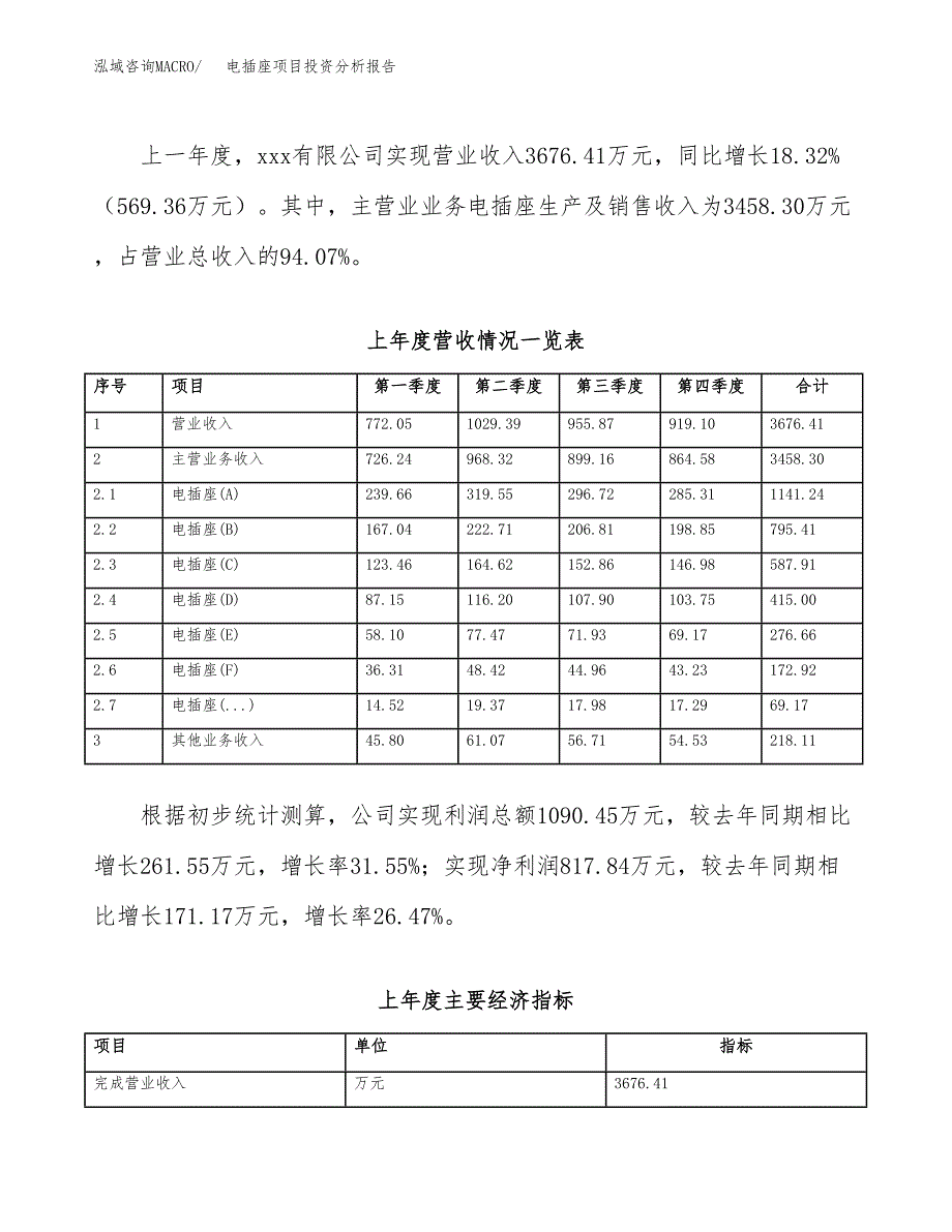 电插座项目投资分析报告（总投资5000万元）（21亩）_第4页