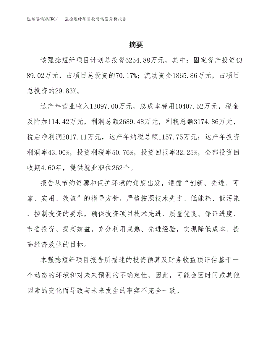 强捻短纤项目投资运营分析报告参考模板.docx_第2页