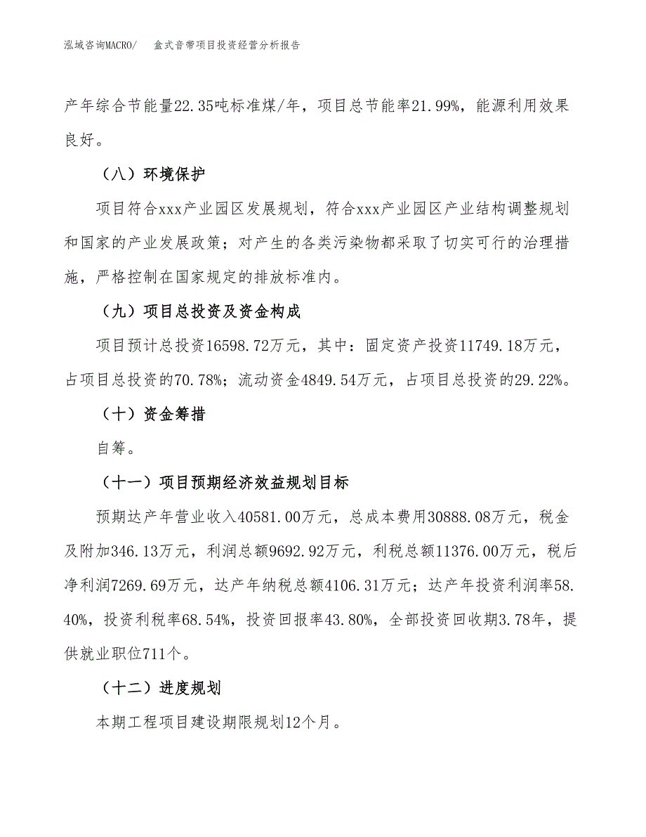 盒式音带项目投资经营分析报告模板.docx_第4页