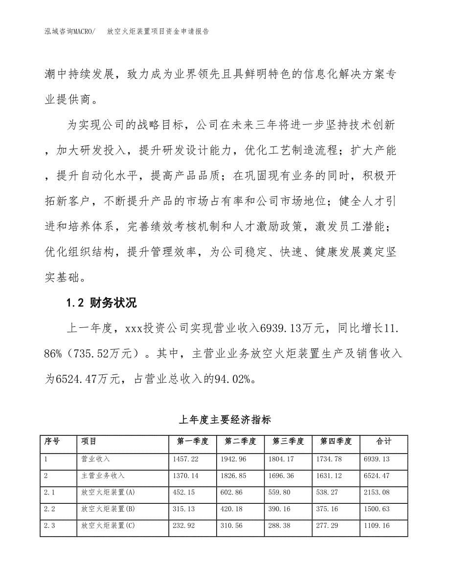 放空火炬装置项目资金申请报告_第5页