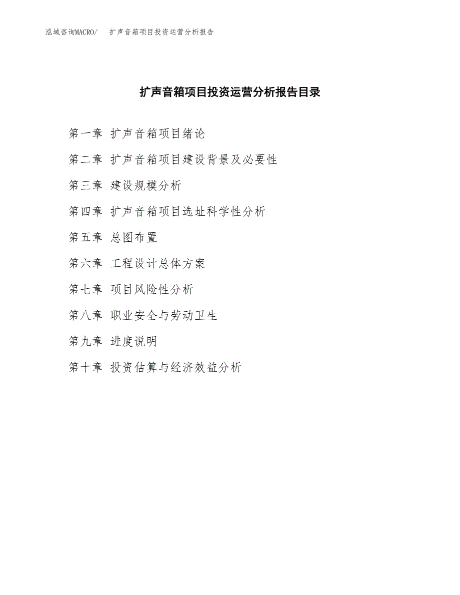 扩声音箱项目投资运营分析报告参考模板.docx_第3页