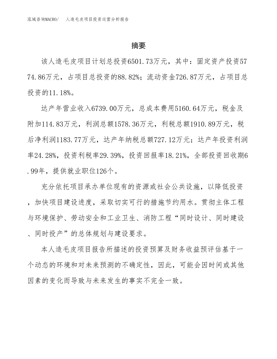 人造毛皮项目投资运营分析报告参考模板.docx_第2页