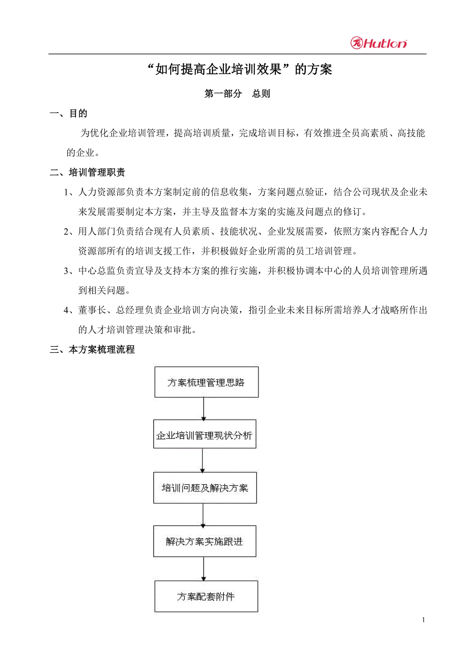 “如何提高企业培训效果”的方案_第1页