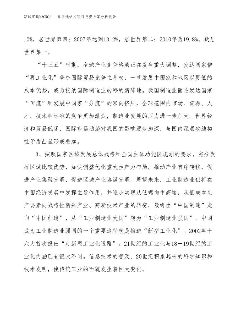 丝质洗洁片项目投资方案分析报告.docx_第5页