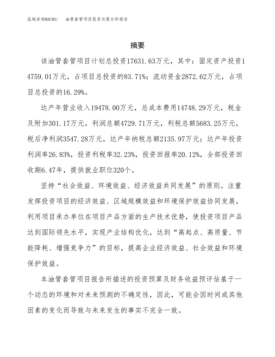 油管套管项目投资运营分析报告参考模板.docx_第2页