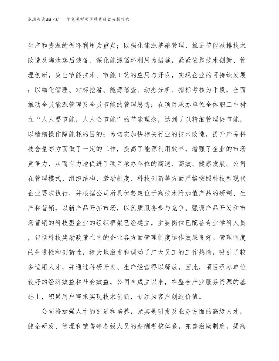 羊兔毛衫项目投资经营分析报告模板.docx_第2页