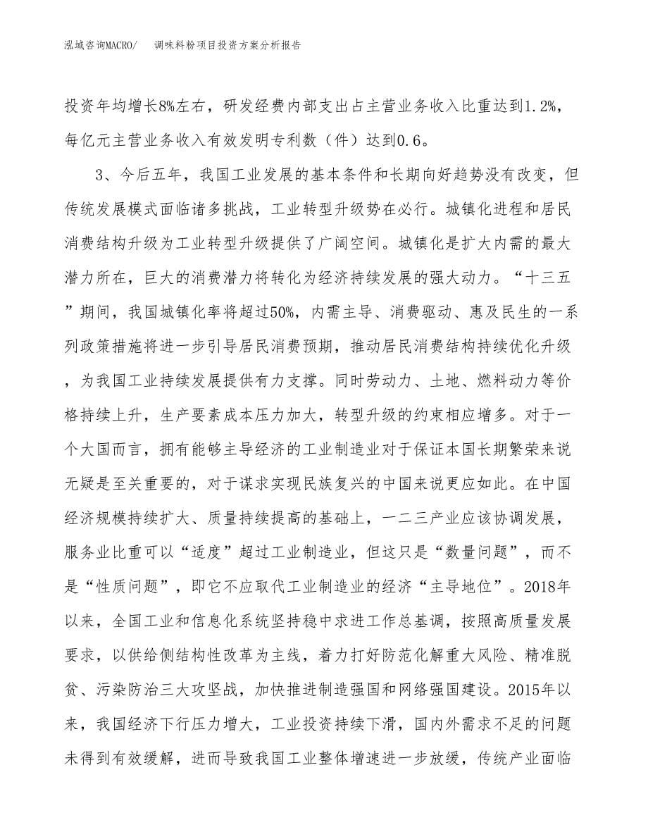 调味料粉项目投资方案分析报告.docx_第5页