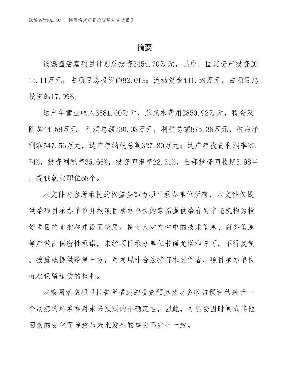 镶圈活塞项目投资运营分析报告参考模板.docx_第2页