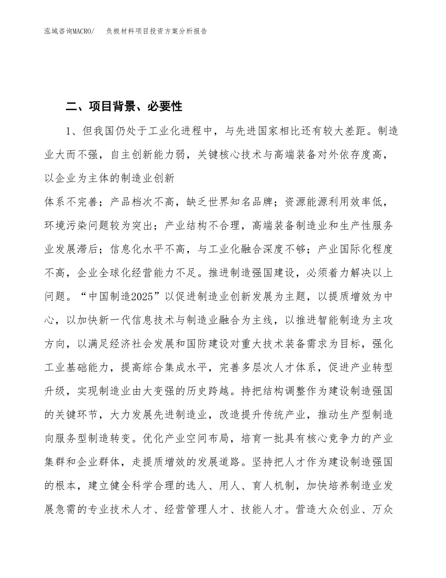 负极材料项目投资方案分析报告.docx_第4页