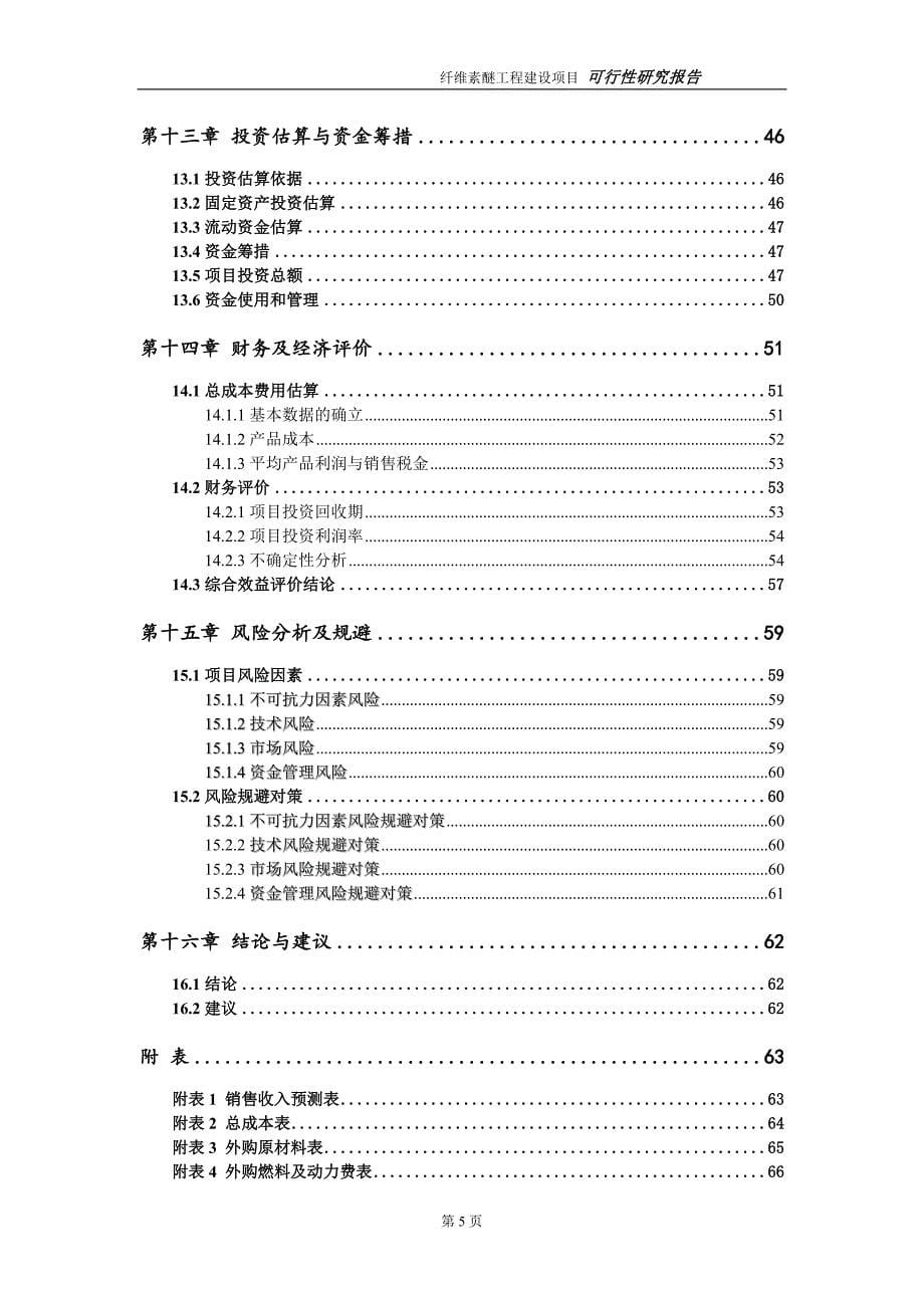 纤维素醚项目可行性研究报告（建议书模板）_第5页