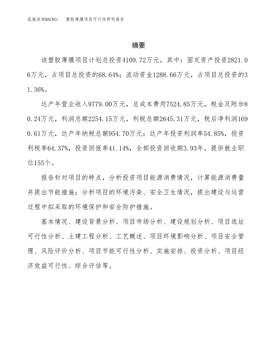 塑胶薄膜项目可行性研究报告汇报设计.docx_第2页