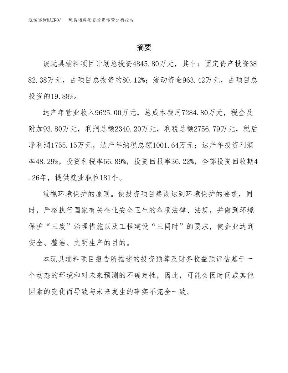 玩具辅料项目投资运营分析报告参考模板.docx_第2页