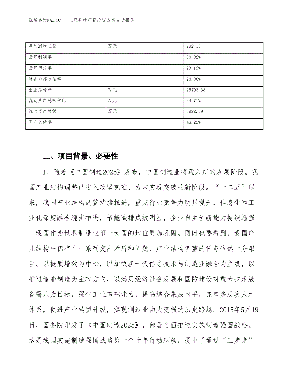 土豆香精项目投资方案分析报告.docx_第3页