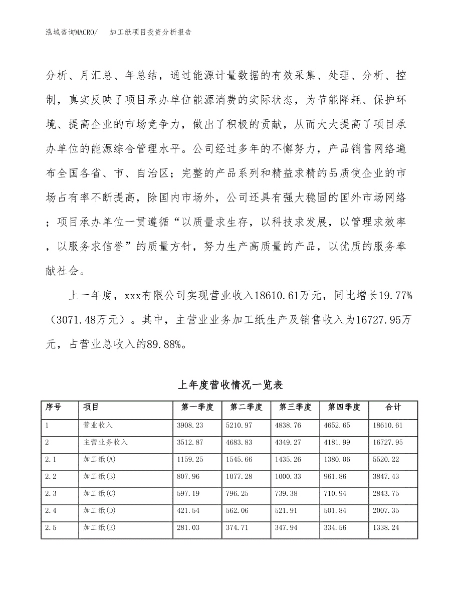 加工纸项目投资分析报告（总投资15000万元）（61亩）_第3页